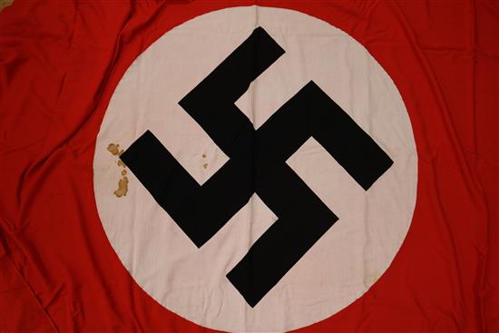 A large original German World War II banner